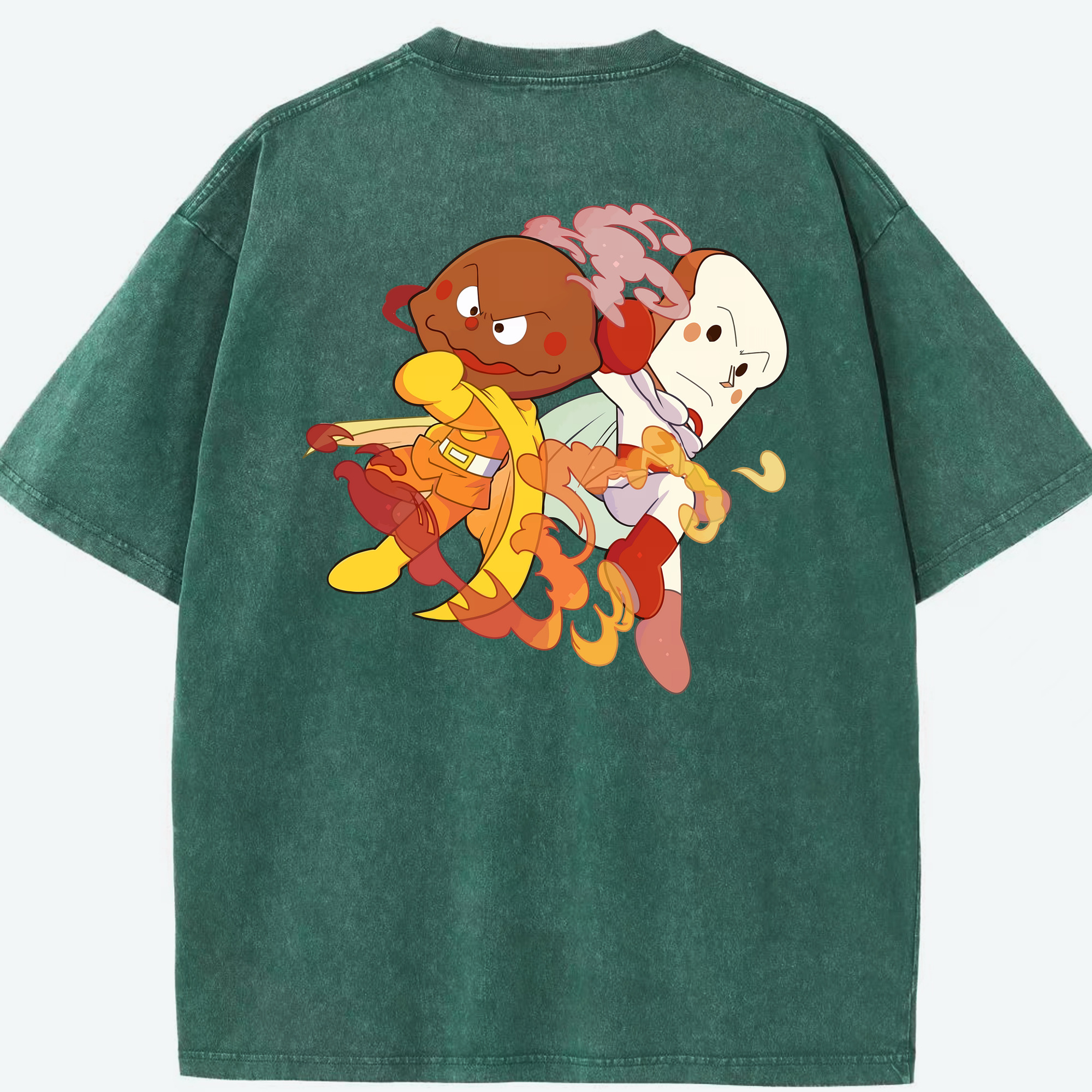 （画像用） アンパンマン Anpanman 綿100% ヴィンテージ風 半袖Tシャツ（背面プリント）